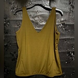 Worthington Olive Green V-Neck Tank Top